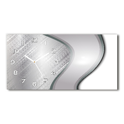 Horizontal rectangular wall clock Metal abstraction