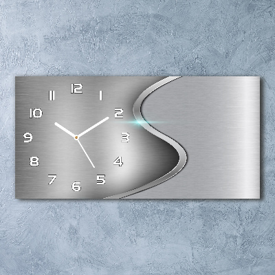 Horizontal rectangular wall clock Metal abstraction