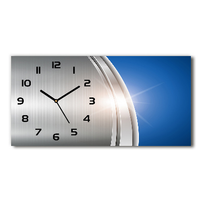 Horizontal wall clock Metal abstraction