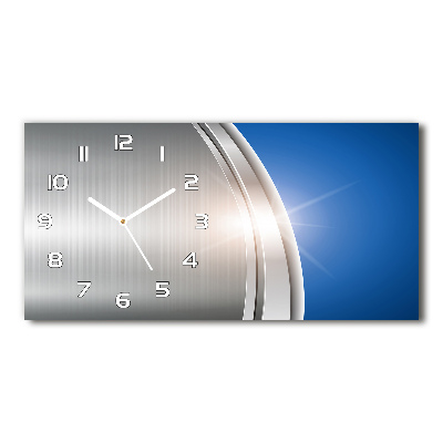 Horizontal wall clock Metal abstraction