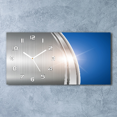 Horizontal wall clock Metal abstraction