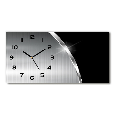 Horizontal wall clock Metal abstraction