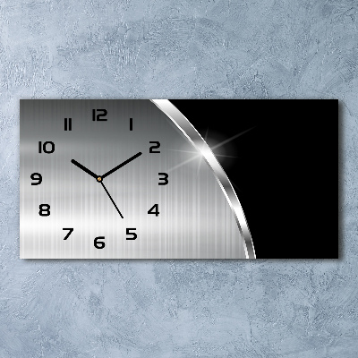 Horizontal wall clock Metal abstraction