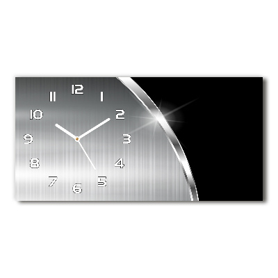 Horizontal wall clock Metal abstraction