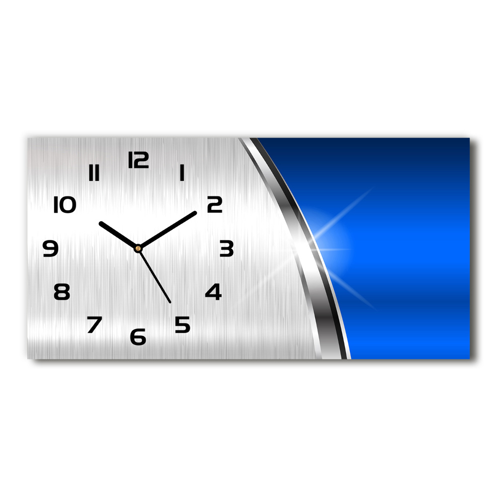 Horizontal wall clock Metal abstraction