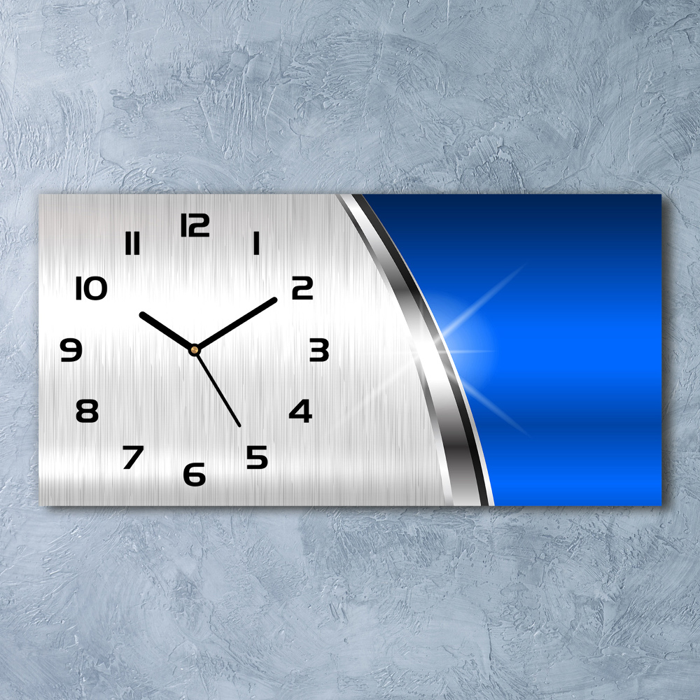 Horizontal wall clock Metal abstraction