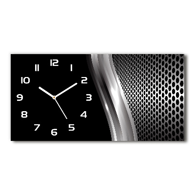 Horizontal wall clock Metal abstraction