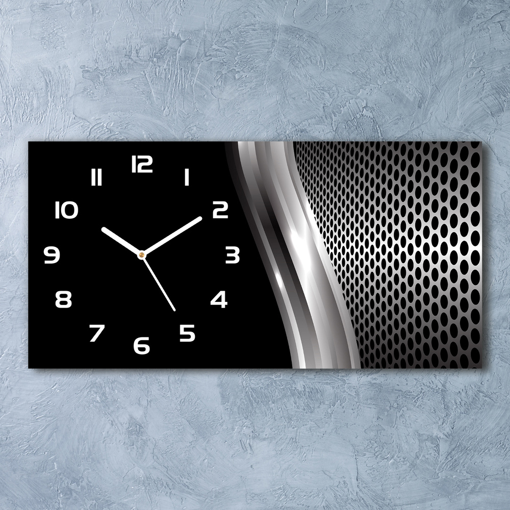 Horizontal wall clock Metal abstraction