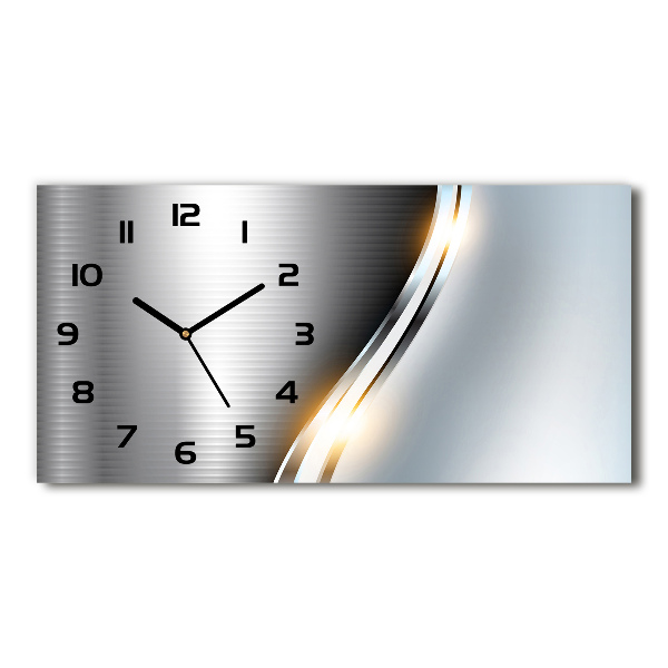 Horizontal wall clock Metal abstraction