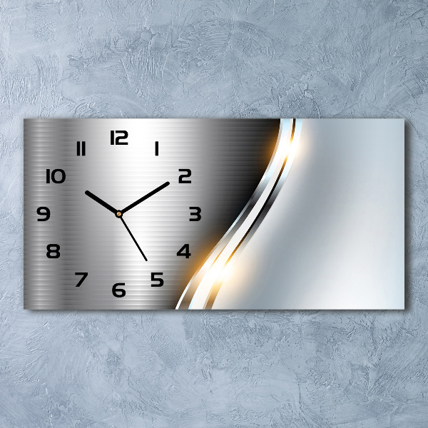 Horizontal wall clock Metal abstraction