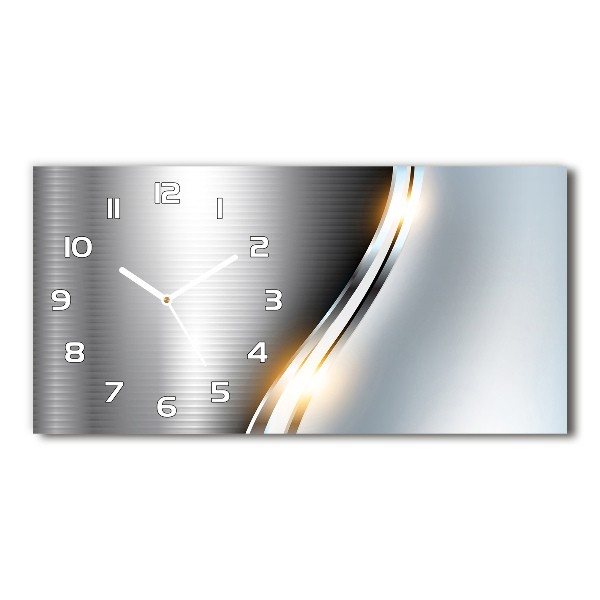 Horizontal wall clock Metal abstraction