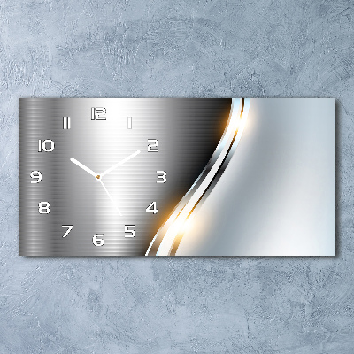 Horizontal wall clock Metal abstraction