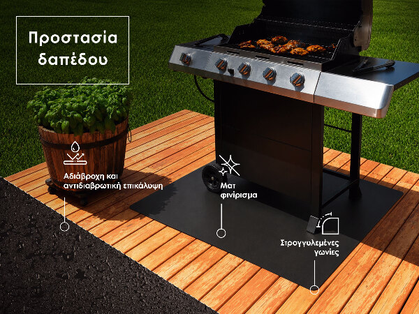 Metal grill mat Quarter 39x39 in (100x100 cm)