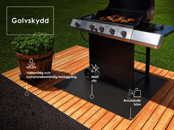 Metal grill mat Quarter 39x39 in (100x100 cm)