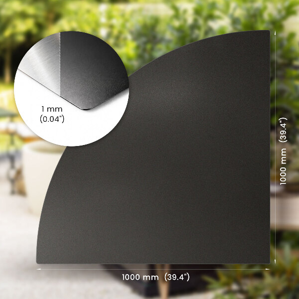 Metal grill mat Quarter 39x39 in (100x100 cm)