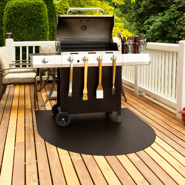 BBQ floor protector semi-oval 39x39 in (100x100 cm)