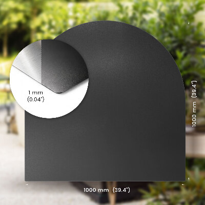 BBQ floor protector semi-oval 39x39 in (100x100 cm)