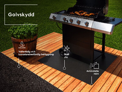 BBQ floor protector Rectangle shaped 39x31 in (100x80 cm)
