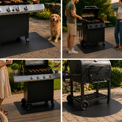 BBQ floor protector Rectangle shaped 39x31 in (100x80 cm)