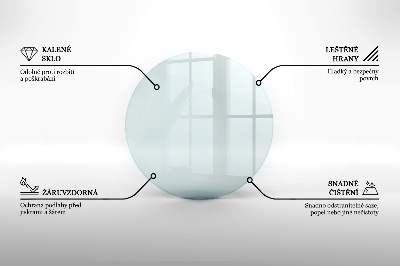 Glass hearth for wood stove round transparent