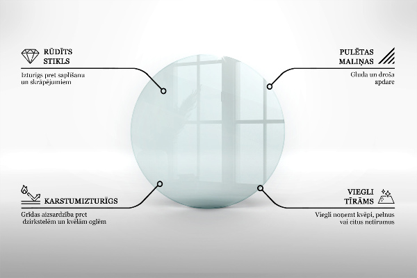 Glass hearth for wood stove round transparent