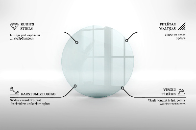 Glass hearth for wood stove round transparent