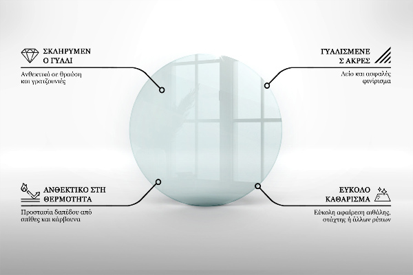 Glass hearth for wood stove round transparent