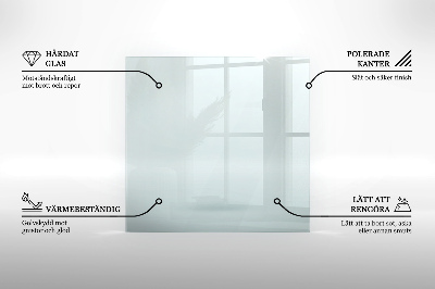 Glass hearth rectangular transparent