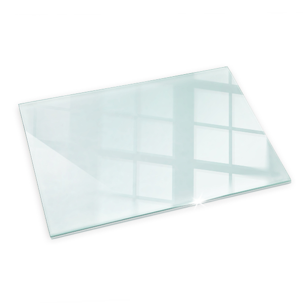 Glass hearth rectangular transparent