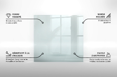 Glass hearth rectangular transparent