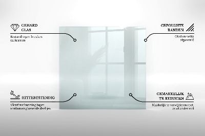 Glass hearth rectangular transparent