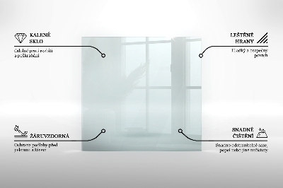 Glass hearth rectangular transparent