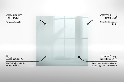 Glass hearth rectangular transparent