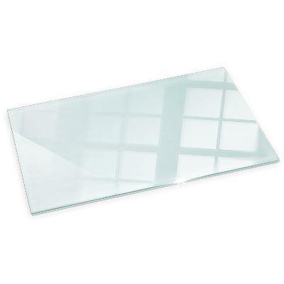 Glass hearth rectangular transparent