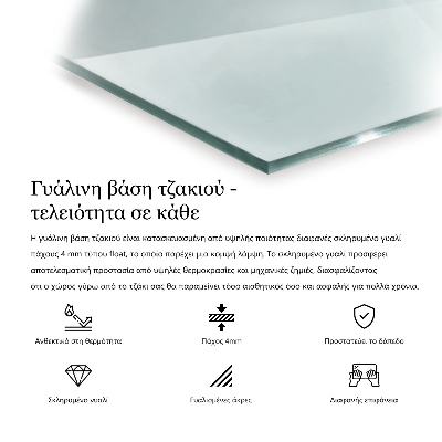 Glass hearth rectangular transparent