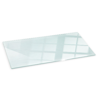 Glass hearth rectangular transparent