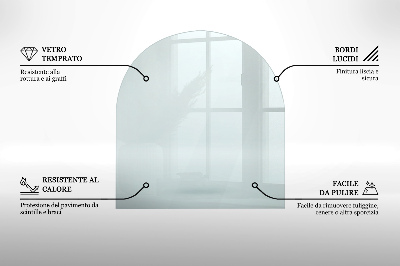 Glass wood burner hearth half round transparent