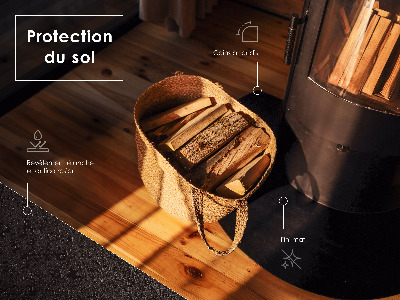 Hearth pad for fireplace industrial metal finish