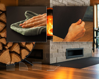 Hearth pad for fireplace industrial metal finish