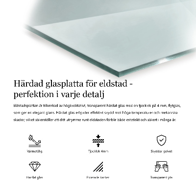 Hexagonal tempered glass hearth transparent