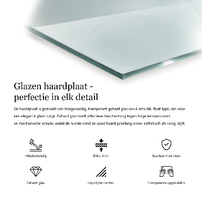 Hexagonal tempered glass hearth transparent