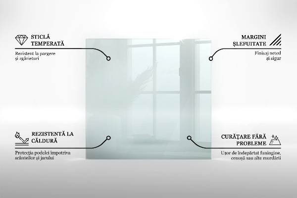 Hexagonal tempered glass hearth transparent