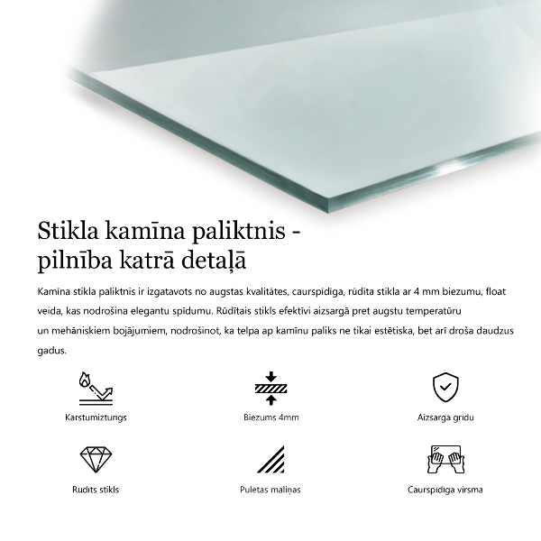 Hexagonal tempered glass hearth transparent