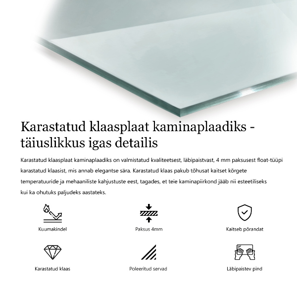 Hexagonal tempered glass hearth transparent