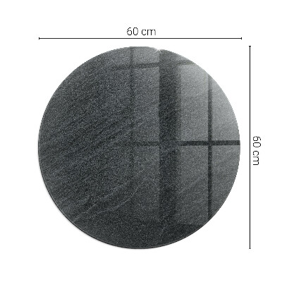 Round glass hearth for log burner Natural stone pattern