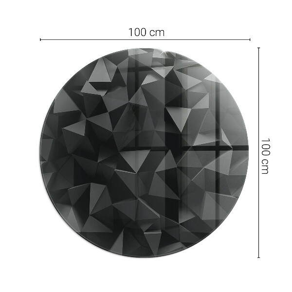 Round tempered glass hearth Geometry in three dimensions