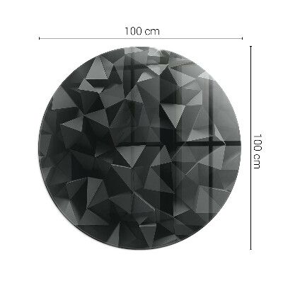Round tempered glass hearth Geometry in three dimensions