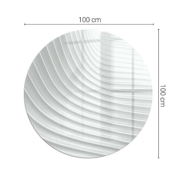 Round glass hearth for log burner Waves of subtle shapes