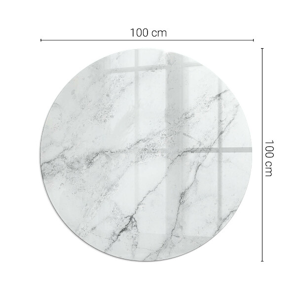 Round glass hearth for log burner Marble accents with delicate veining