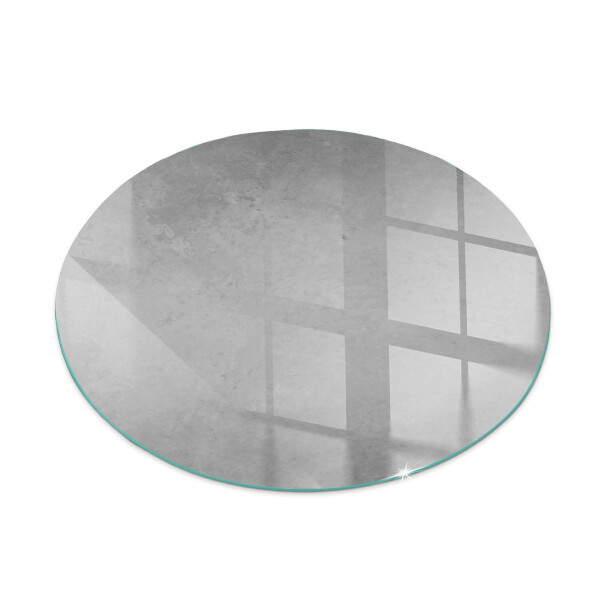 Round glass hearth Concrete structure with effect